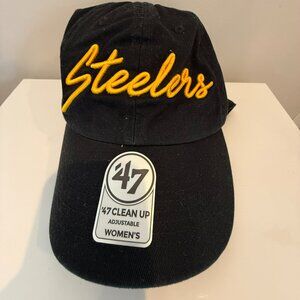 Women's Pittsburgh Steelers '47 Black Adjustable Hat - NWT